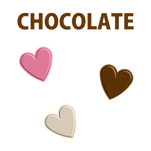 ハートのチョコ　チョコレート　無料イラスト　